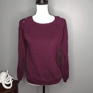 Skies Are Blue | Medea sweater criss-cross sleeves